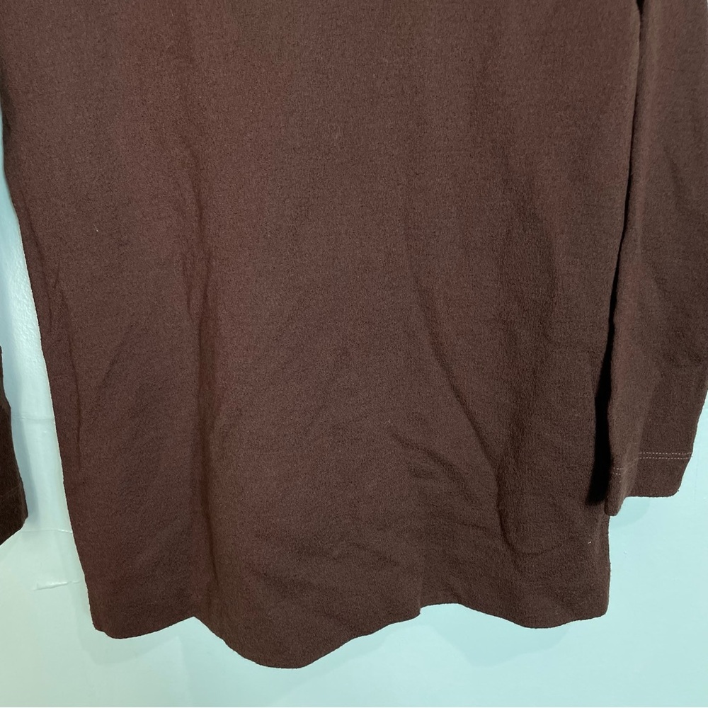 Vintage Fendi Button Down Brown Long Sleeve Fendin Button Size 4 - Picture 10 of 13
